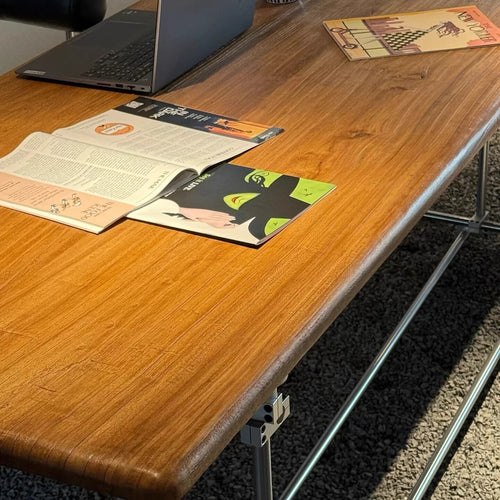 Industrial Ash Wood Desk Bauhaus Vintage Office Work Table