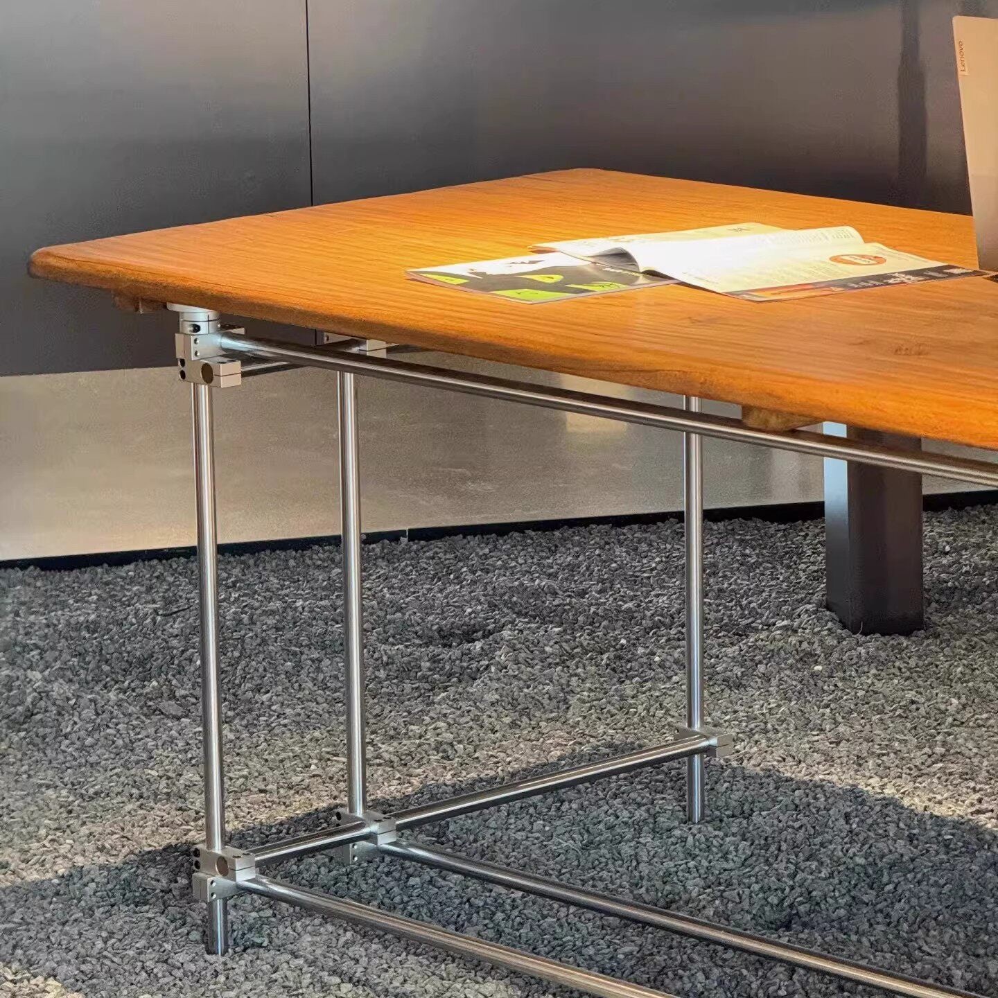 Industrial Ash Wood Desk Bauhaus Vintage Office Work Table