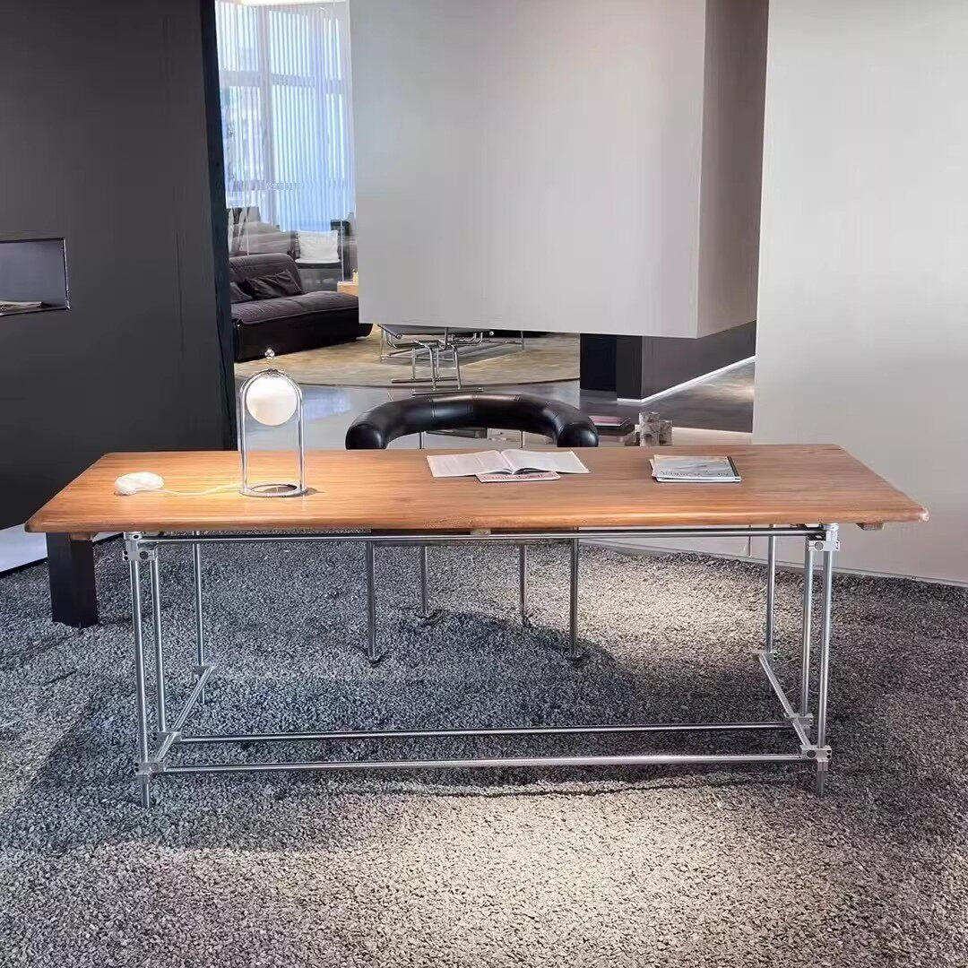Industrial Ash Wood Desk Bauhaus Vintage Office Work Table